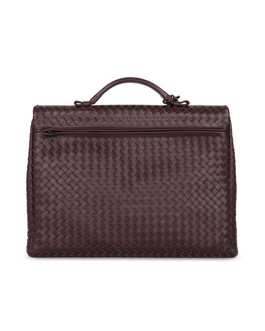 Bottega Veneta Brown Weaving Briefcase for men