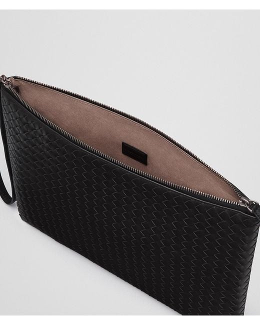 Bottega Veneta Black Intrecciato Document Case for men