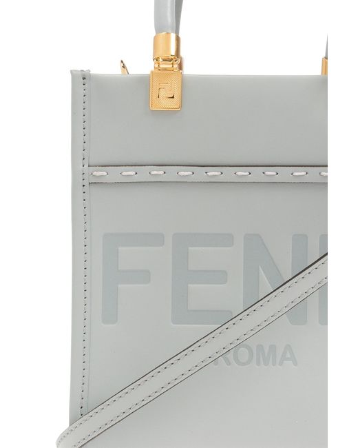 Fendi Gray Sunshine Mini Tote Bag