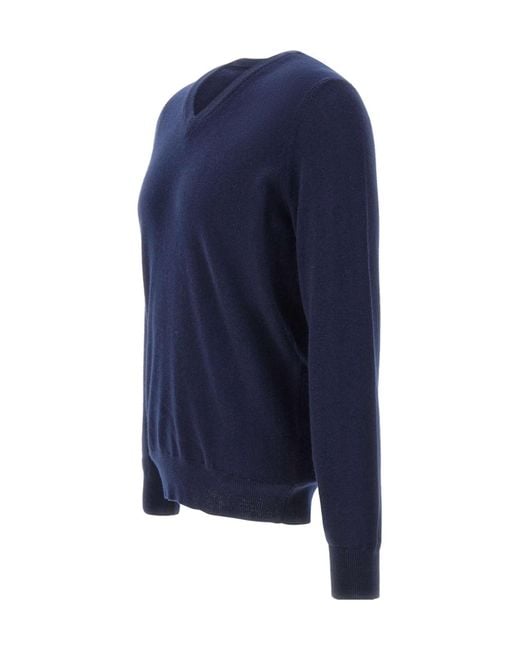 Kangra Cashmere Blue Long-Sleeved Sweater for men