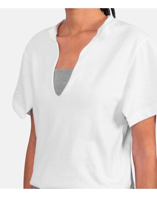 GIMAGUAS White Alina V-Neck T-Shirt
