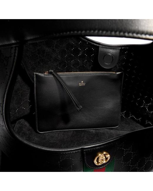 Gucci Black Giglio Large Tote Bag