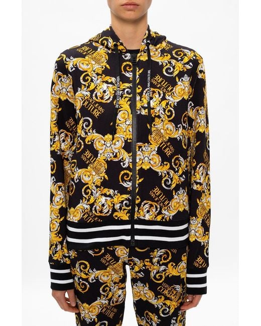 Versace Jeans Black Baroque Printed Casual Jacket