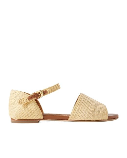 Staud Natural Woven Design Sandals