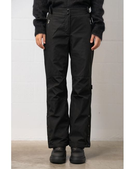 Yves Salomon Blue Button Open And Close Casual Pants