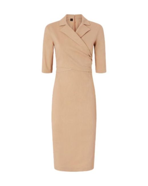 Pinko Natural Bow Detailed Slim-Fit Midi Dress