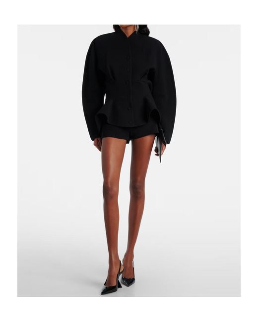 Mugler Black Lily-Pad Casual Jacket