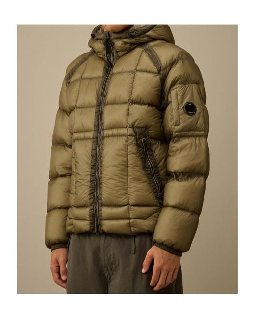 C P Company Green Lens-Detail Hooded Jacket for men