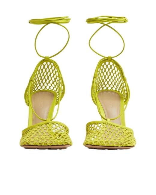 Bottega Veneta Yellow Stretch Sandals
