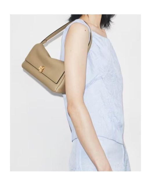Tory Burch Natural Charlie Small Shoulder Bag