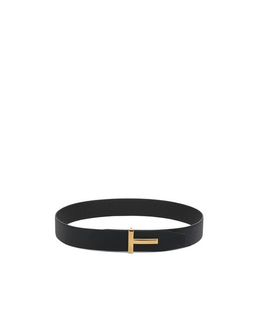Tom Ford White T Icon Reversible Belt for men