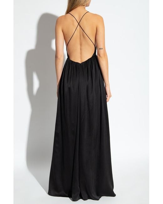 Zimmermann Black Sensory Gathered Silk Maxi Dress