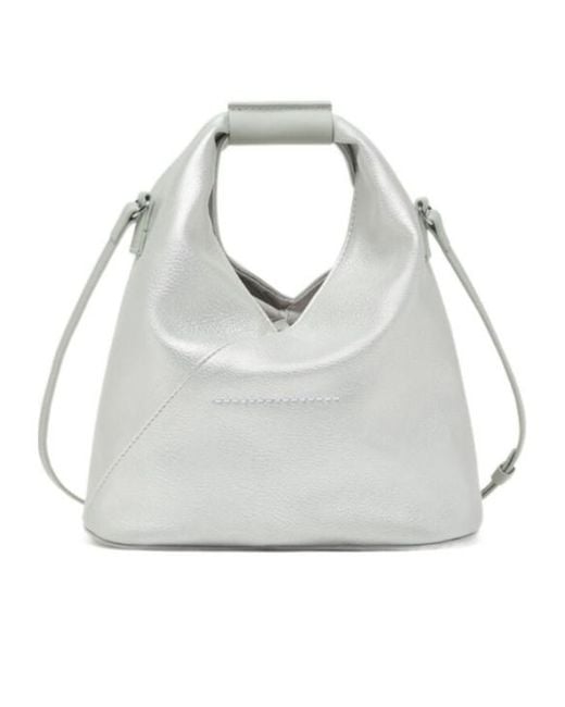 MM6 by Maison Margiela White Japanese Logo Detailed Crossbody Bag