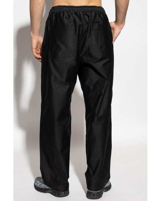 Comme des Garçons Black Drawstring Casual Pants for men
