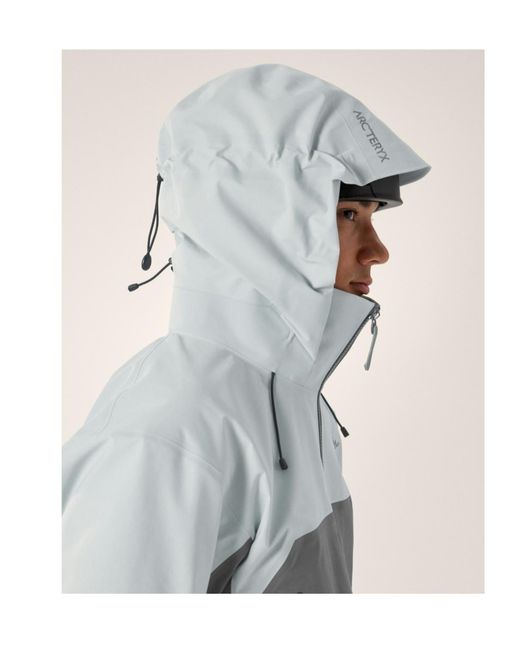 Arc'teryx Gray Colorblock Hooded Jacket for men