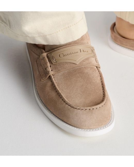 Dior White Christian Boy Logo Debossed Slip-On Sandals