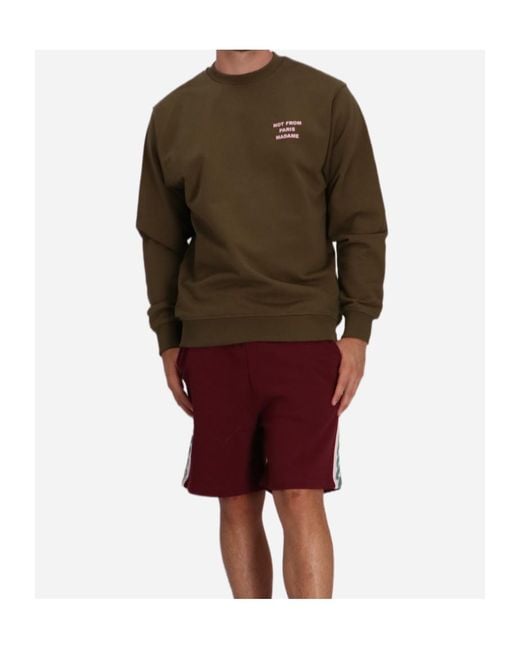 Drole de Monsieur Green Embroidered Cotton Sweatshirt for men
