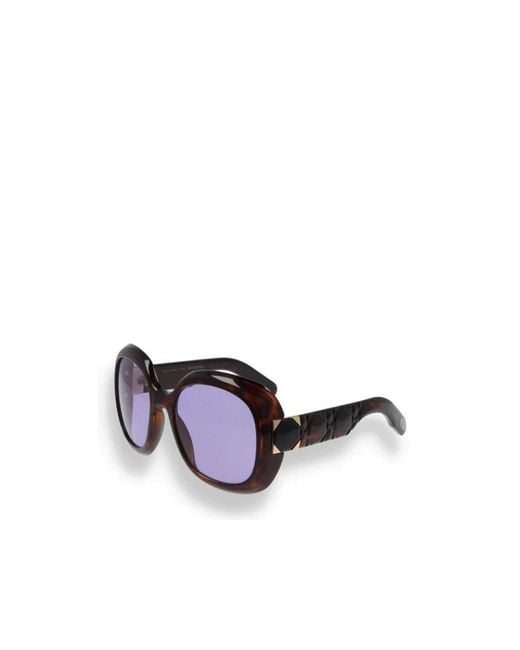 Dior Purple Rectangular Sunglasses