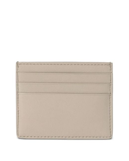 Brunello Cucinelli Natural Logo-Stamp Cardholder