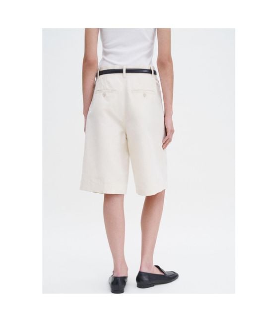 Filippa K White Pleated Shorts