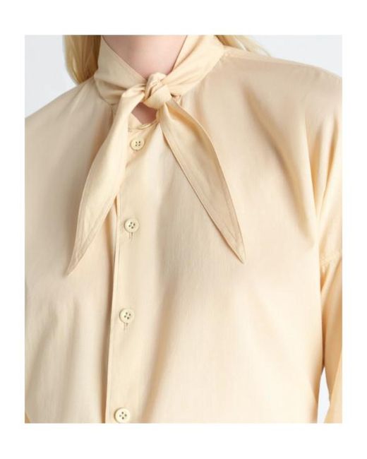 Lemaire Natural Foulard Detailed Short Sleeved Shirt