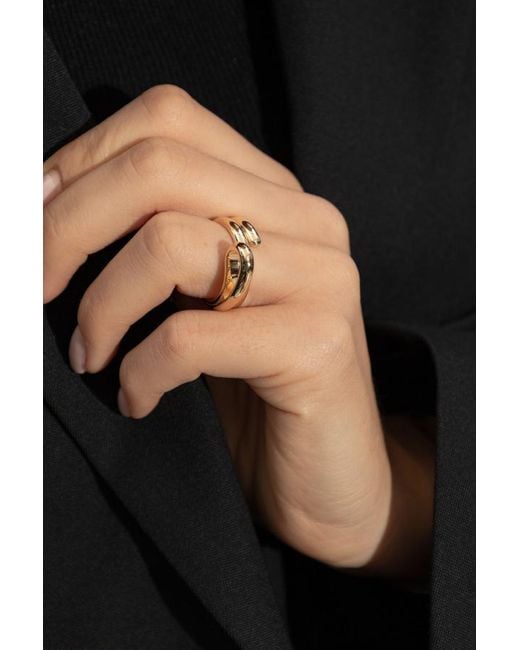 Bottega Veneta Metallic Loop Band Ring