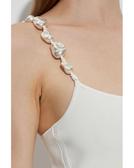 Cult Gaia White Suspender Dress