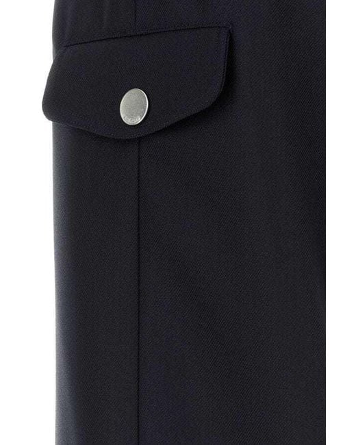 AMI Blue Straight Hem Bermuda Shorts for men