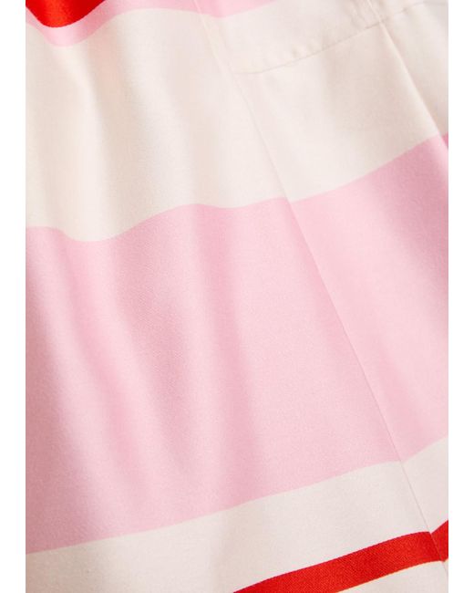 Jonathan Simkhai Red Striped Woven Mini Dress