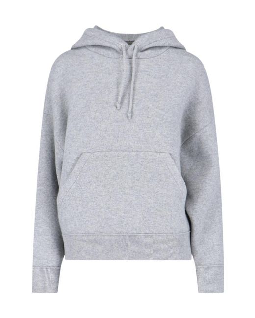 Bottega Veneta Gray Long-Sleeved Drawstring Hoodie