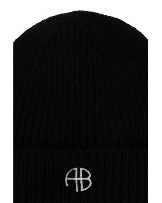 Anine Bing Black Wool Hat
