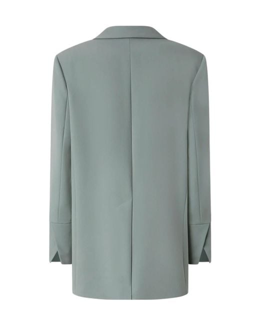 Pinko Green Notched-Lapel Blazer