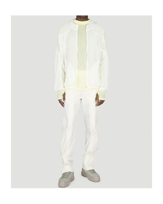 Post Archive Faction PAF White Pleated Zipper Casual Pants for men