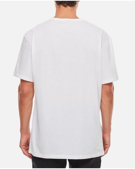 McQueen White Logo Printed Crewneck T-Shirt for men