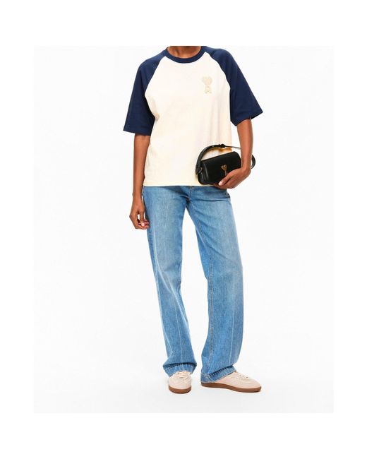 AMI Blue Oversized T-Shirt