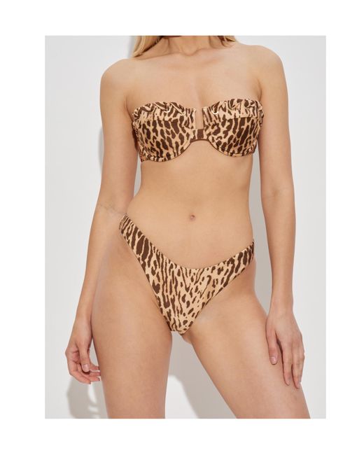 Zimmermann Natural Leopard-Print Bikini Briefs