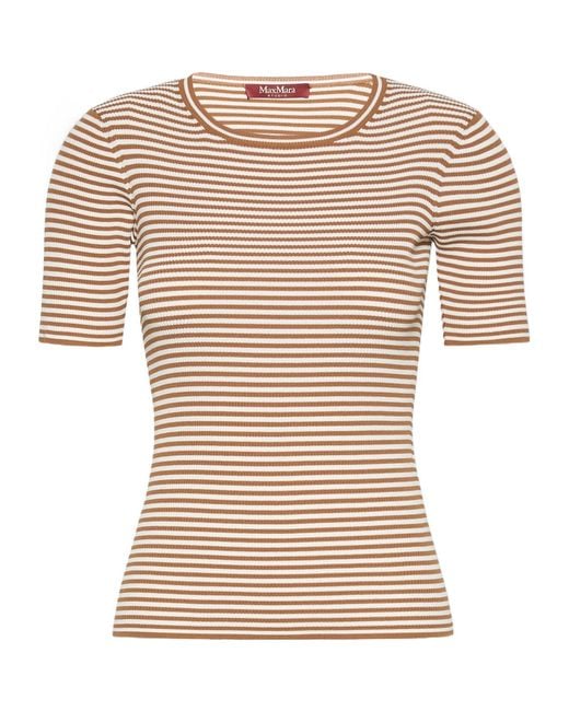 Max Mara Natural Short-Sleeved Sweater