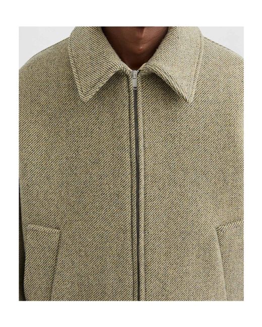 Jil Sander Green Gabardine Padded Jacket for men
