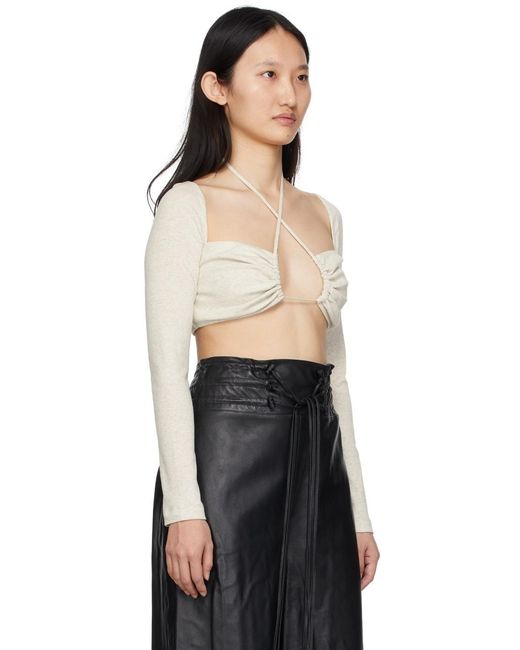 Rosetta Getty Black Halterneck Cropped Top