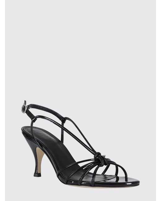 Aeyde Metallic Patent-Leather Sandals