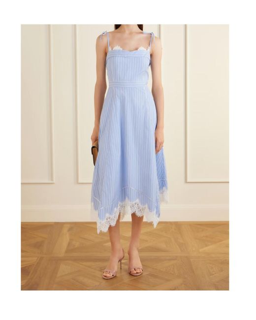 Jonathan Simkhai Blue Avaleigh Slip Dress