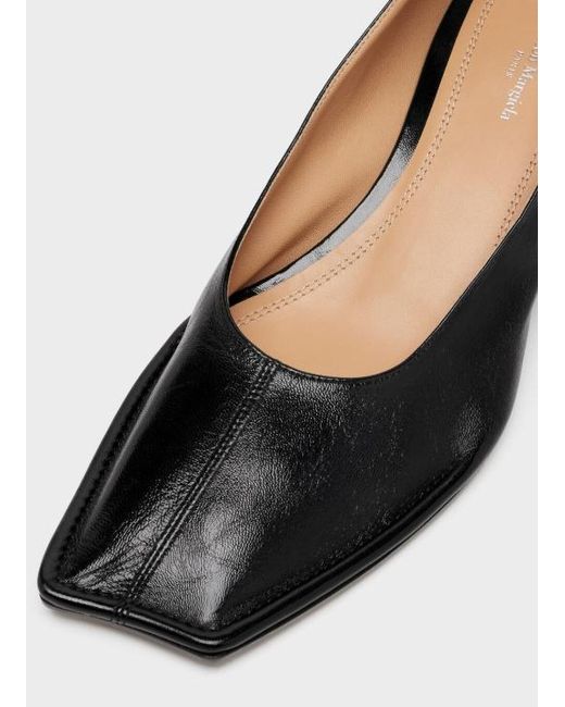 Maison Margiela Black Piped Square-Toe Pumps