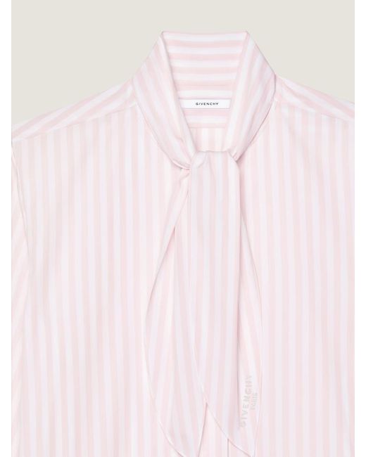 Givenchy Pink Cocoon Striped Long-Sleeve Shirt