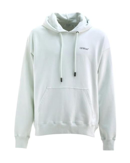 Off-White c/o Virgil Abloh Blue Logo-Detail Hoodie for men