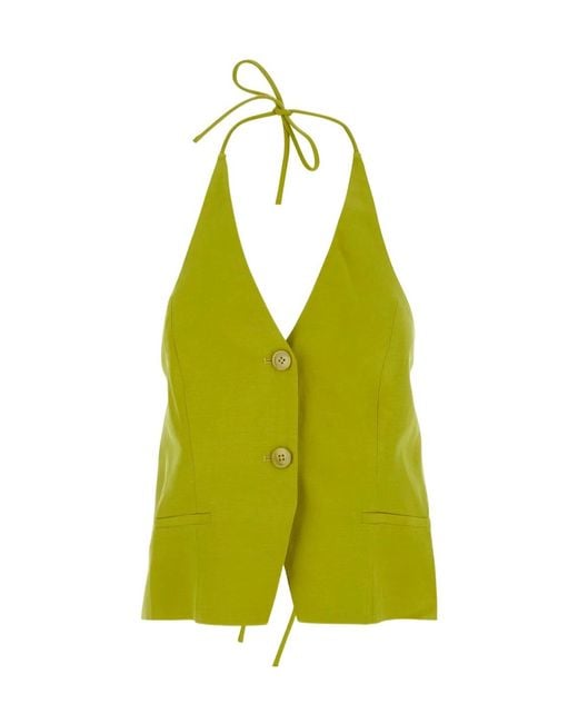 Twinset Green Halter Waistcoat