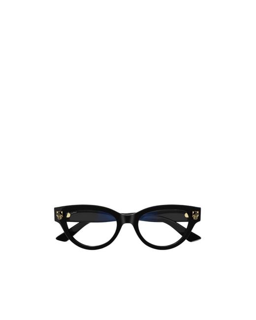 Cartier White Cat-Eye Frame Glasses