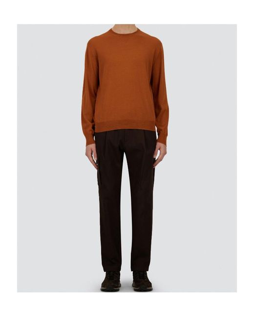 Herno Brown Resort Ribbed-Trim Sweater for men