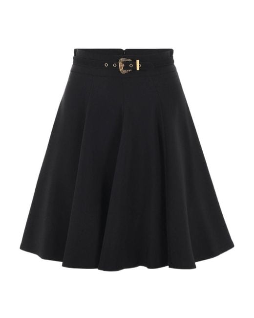 Versace Jeans Black Flared Mini Skirt