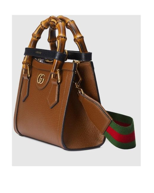 Gucci Brown Mini Diana Top Handle Bag