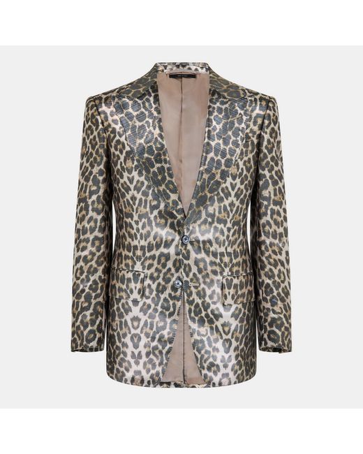 Tom Ford Gray Print Blazer for men